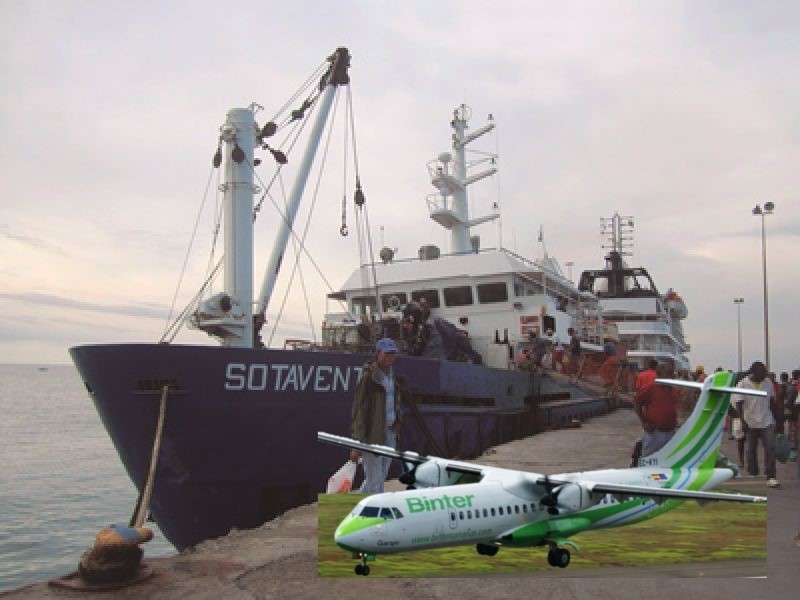 Avion pour l'île de Maio au Cap-Vert, hôtel A Caminhada transport aérien
